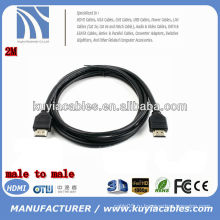 2M hdmi от мужчины до мужчины шнур 1.4v hd кабель 1080p высокоскоростной адаптер для HDTV LCD TV 2m